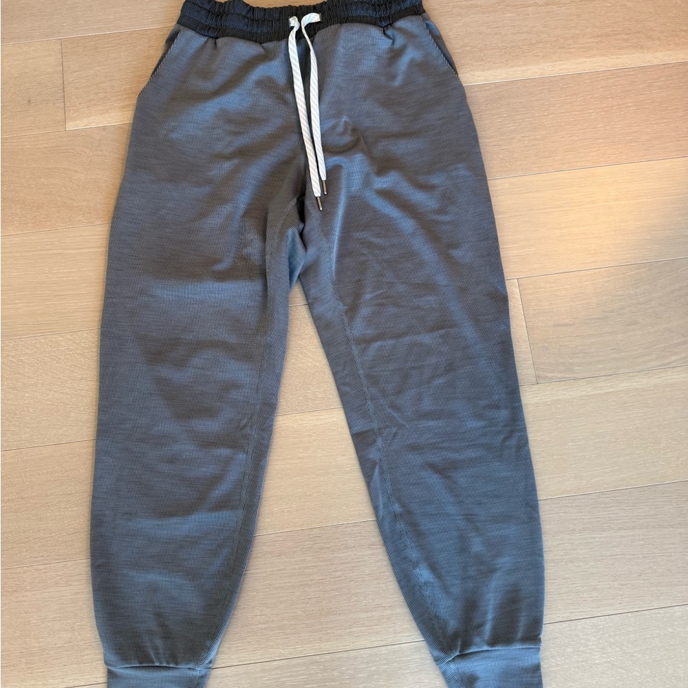Vuori Gray Track Pants with Black Waistband